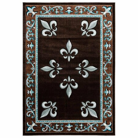 UNITED WEAVERS OF AMERICA 1 ft. 10 in. x 2 ft. 8 in. Bristol Casselton Turquoise Rectangle Accent Rug 2050 11069 24